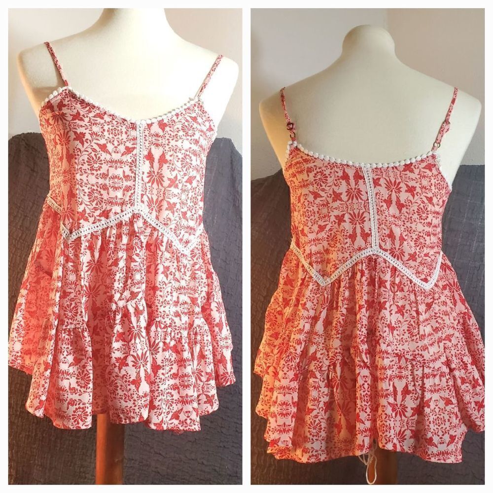 XHILARATION Flowey Pasley Tank Top XS